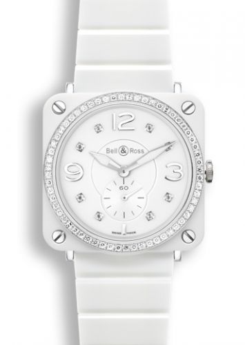 replica Bell & Ross - BRSWHCPHLGDSCE BR S White Ceramic Diamond watch