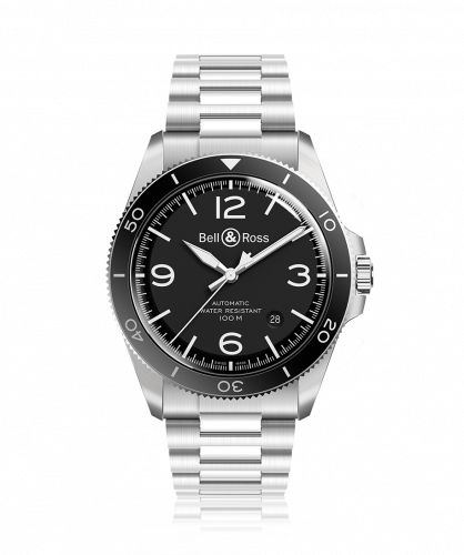 replica Bell & Ross - BRV292-BL-ST/SST BR V2-92 Stainless Steel / Black / Bracelet watch