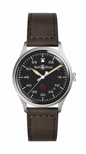 replica Bell & Ross - BRV192-MIL-ST/SCA BR V1-92 Stainless Steel / Black - Military / Calf watch - Click Image to Close