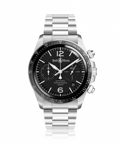 replica Bell & Ross - BRV294-BL-ST/SST BR V2-94 Stainless Steel / Black / Bracelet watch