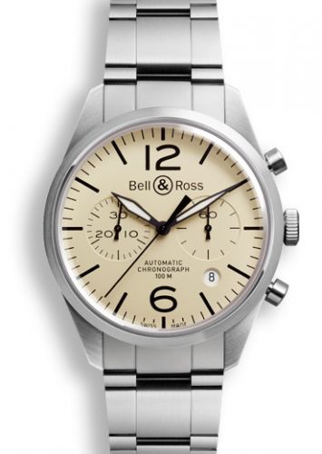 replica Bell & Ross - BRV126BEISTSST BR 126 Original Beige Chronograph watch