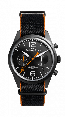 replica Bell & Ross - BRV126-O-CA BR 126 Carbon Orange Chronograph watch