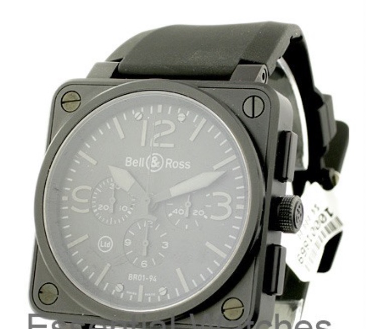 replica Bell & Ross BR 01-94 Phantom Chrtonograph in PVD Steel on Black Rubber Strap with Black Dial BR 01 94 BLK SBLA - Click Image to Close
