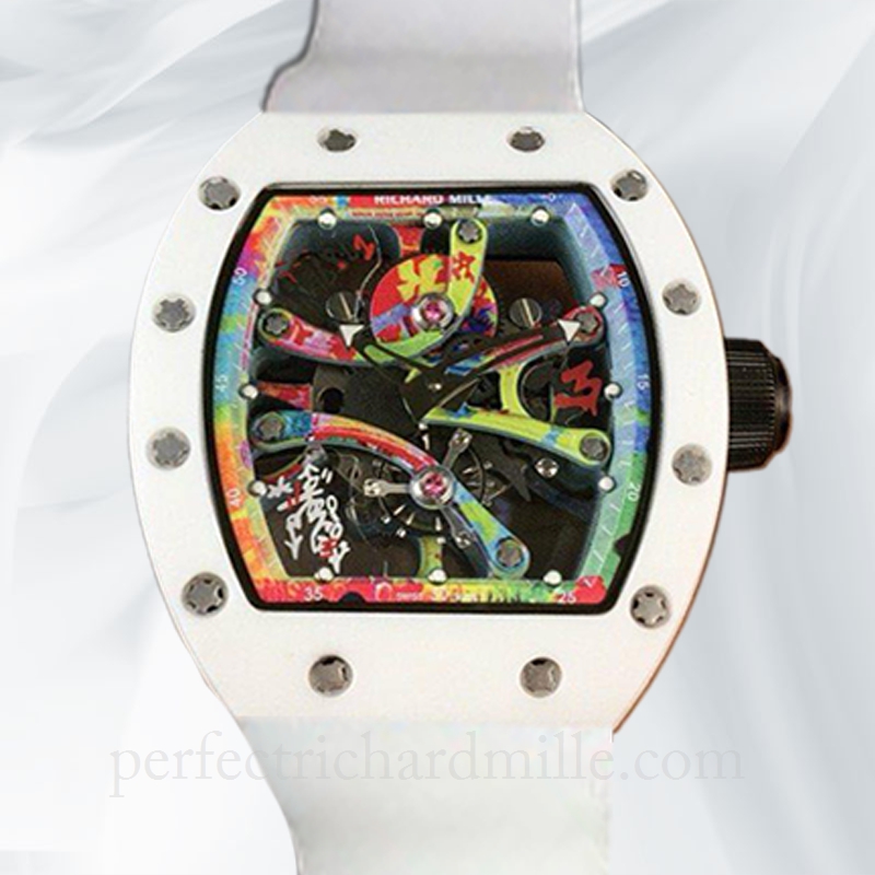 replica Richard Mille RM68-01 Hand Wind Men Transparent Dial Rubber Band Ceramics Bezel watch - Click Image to Close