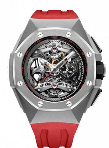 replica Audemars Piguet - 26587TI.OO.D067CA.01 Royal Oak Concept Tourbillon Chronograph Openworked Selfwinding Titanium / Red watch