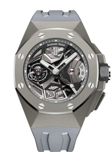 replica Audemars Piguet - 26589TI.GG.D006CA.01 Royal Oak Concept GMT Tourbillon Titanium / Grey watch