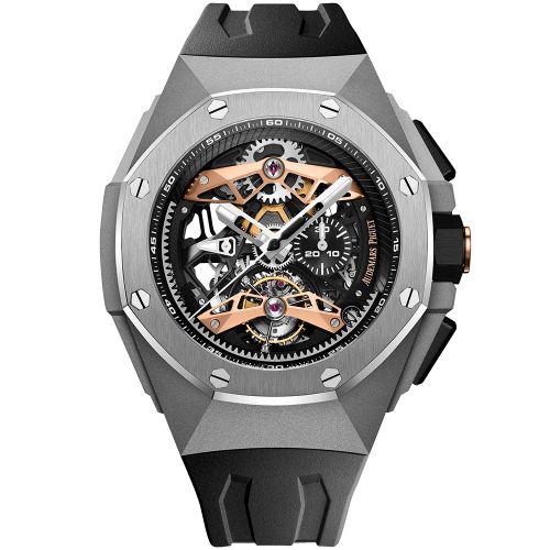 replica Audemars Piguet - 26612TI.OO.D002CA.01 Royal Oak Concept 26612 Tourbillon Chronograph Titanium watch