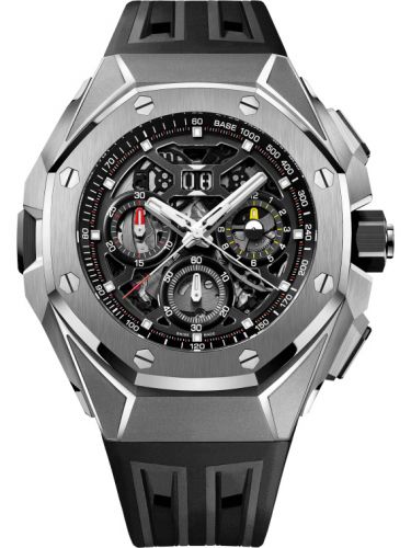 replica Audemars Piguet - 26650TI.OO.D013CA.01 Royal Oak Concept Split Second Chronograh GMT Large Date Titanium / Skeleton watch - Click Image to Close
