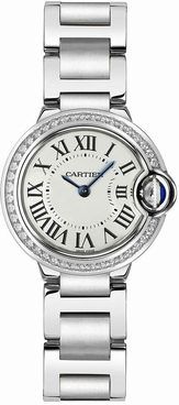Cartier Ballon Bleu Diamond Steel 28mm Women's Watch W4BB0015