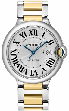 Cartier Ballon Bleu 42mm Steel & Yellow Gold Men's Watch W2BB0031