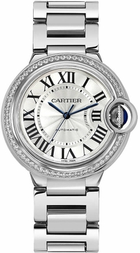 Cartier Ballon Bleu Diamond Bezel Stainless Steel Women's Watch W4BB0024