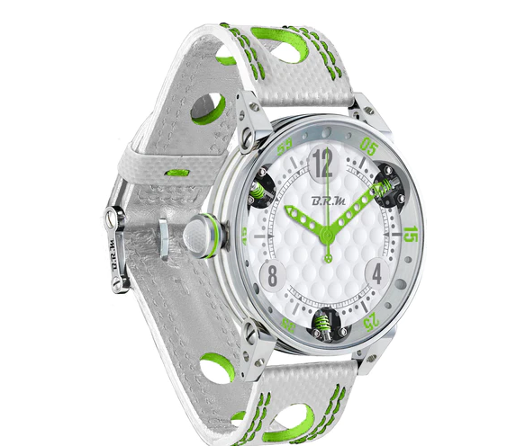 replica B.R.M. Watch Golf Master Mens Lime Green Red Hands
