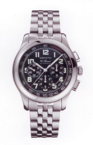 replica Zenith - 03.0510.400/24.M510 Class Sport El Primero Stainless Steel / Black / Bracelet watch - Click Image to Close