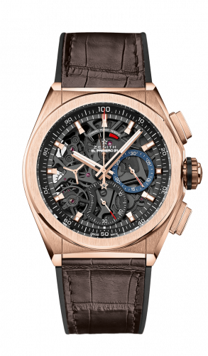 replica Zenith - 18.9000.9004/71.R585 Defy El Primero 21 Rose Gold / Skeleton / Alligator watch