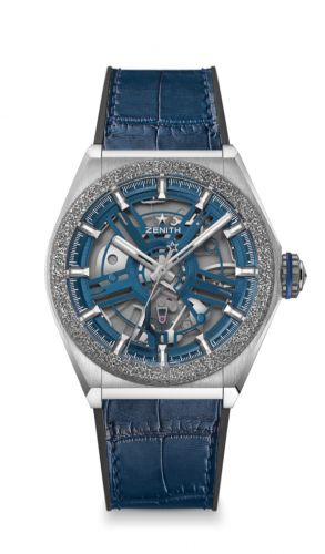 replica Zenith - 95.9001.9100/78.R920 Defy Inventor Titanium / Aeronith / Blue / Alligator watch