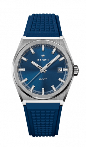 replica Zenith - 95.9000.670/51.R790 Defy Classic Titanium / Blue / Rubber watch - Click Image to Close