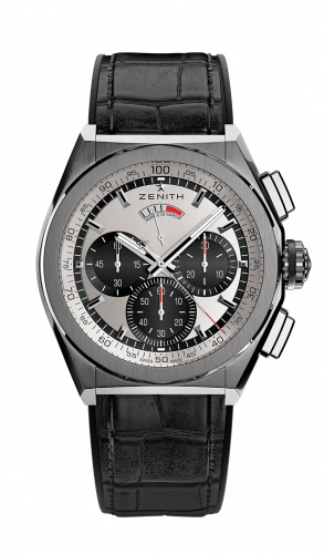 replica Zenith - 95.9001.9004/01.R582 Defy El Primero 21 Titanium / Silver Panda / Alligator watch