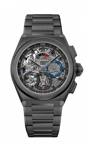 replica Zenith - 49.9000.9004/78.M9000 Defy El Primero 21 Black Ceramic / Skeleton / Bracelet watch - Click Image to Close