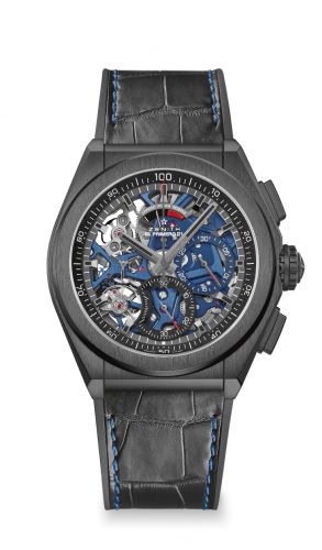 replica Zenith - 49.9001.9004/78.R915 Defy El Primero 21 Black Ceramic / Skeleton / Alligator / Boutique Edition watch - Click Image to Close
