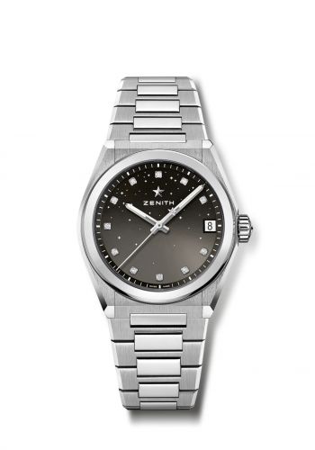 replica Zenith - 03.9200.670/02.MI001 Defy Midnight Stainless Steel / Grey watch