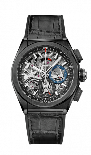 replica Zenith - 24.9000.9004/78.R582 Defy El Primero 21 Black Ceramic / Skeleton / Alligator watch