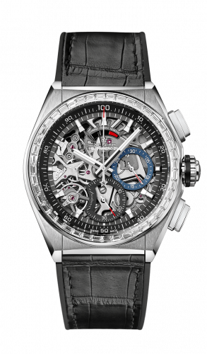 replica Zenith - 33.9000.9004/78.R582 Defy El Primero 21 Titanium / Diamond / Skeleton / Alligator watch