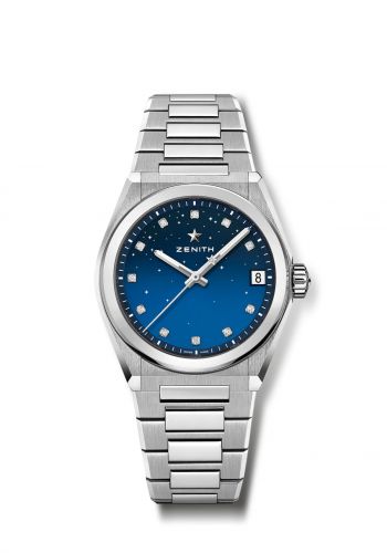 replica Zenith - 03.9200.670/01.MI001 Defy Midnight Stainless Steel / Blue watch