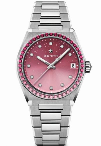 replica Zenith - 16.9201.670/10.MI001 Defy Midnight Stainless Steel / Pink Ribbon watch