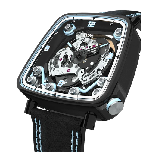 replica B.R.M. Watches FF39-40 Black Titanium Light Blue