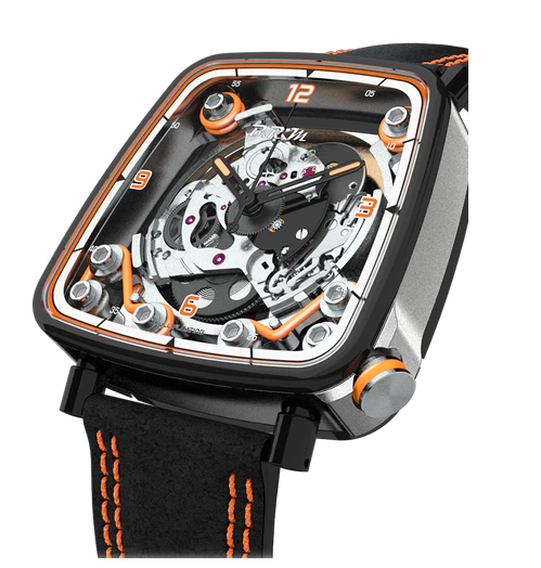replica B.R.M. Watches FF39-40 Grey Titanium Black PVD Orange