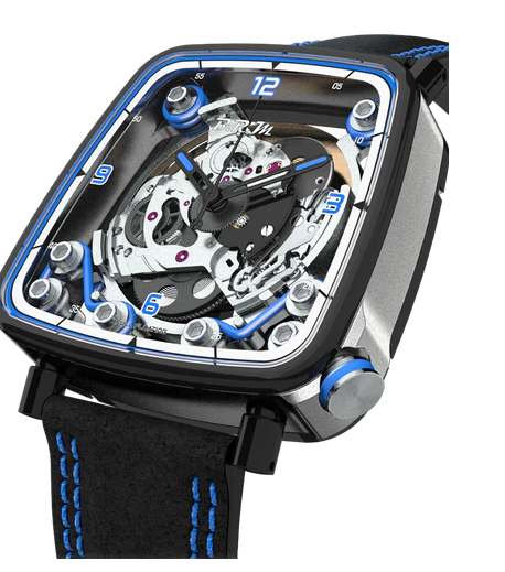 replica B.R.M. Watches FF39-40 Grey Titanium Black PVD Blue
