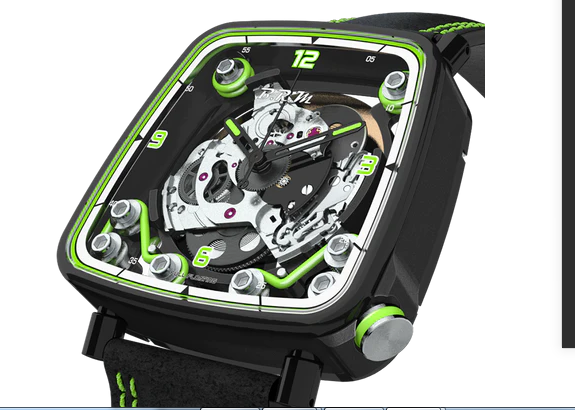 replica B.R.M. Watches FF39-40 Black Titanium Lime Green - Click Image to Close