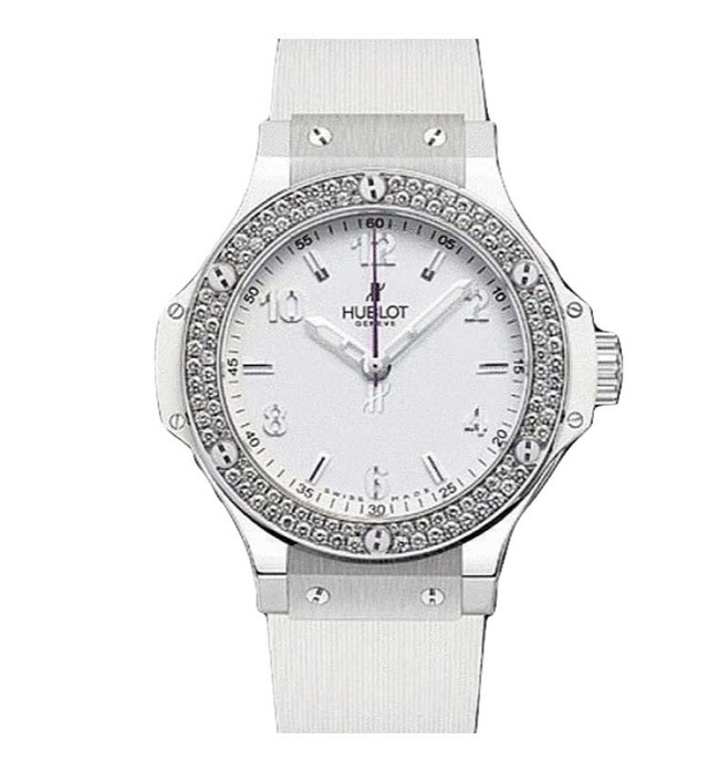 replica Hublot 38mm Big Bang Smiling Children - 2 Rows Diamond Bezel Steel on Strap with White Dial - 999 Limited Edition 361.SE.230.RW.114.SMC08