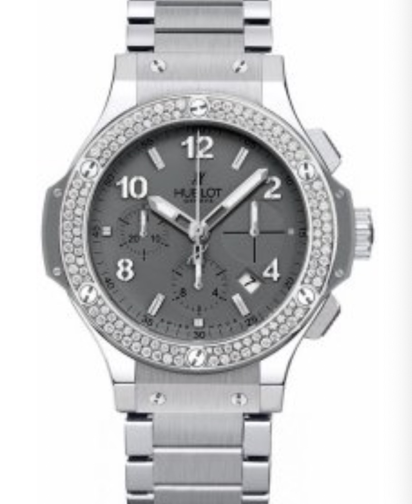 replica Hublot Big Bang Earl Grey 41mm in Steel with Diamond Bezel on Steel Bracelet with Grey Dial 342.ST.5010.ST.1104 - Click Image to Close