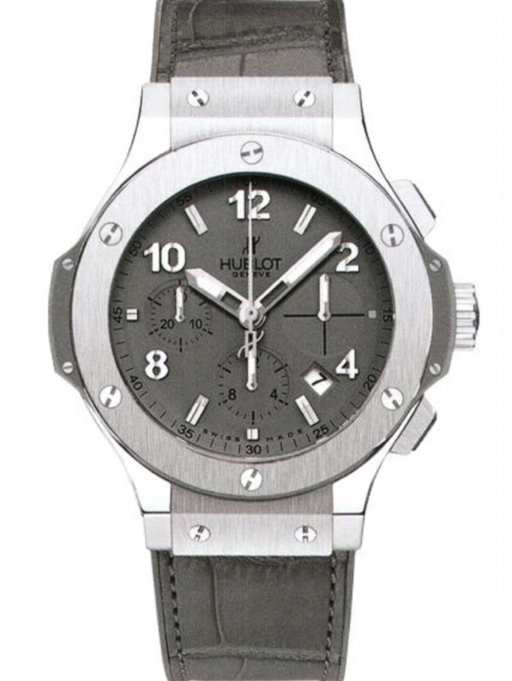 replica Hublot Big Bang Earl Grey 41mm in Steel with Tantalum Bezel on Grey Crocodile Leather Strap with Grey Dial 342.ST.5010.LR - Click Image to Close