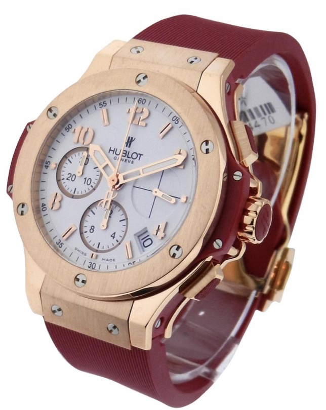 replica Hublot 41mm Big Bang Red Valentines Rose Gold Case on Red Rubber Strap 341.PR.2010.RR - Click Image to Close