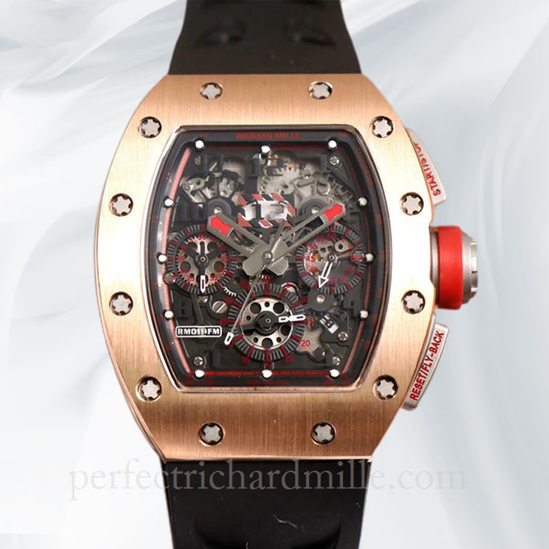 replica Richard Mille RM011 Men Automatic Transparent Dial Stainless Steel Rubber Band watch - Click Image to Close
