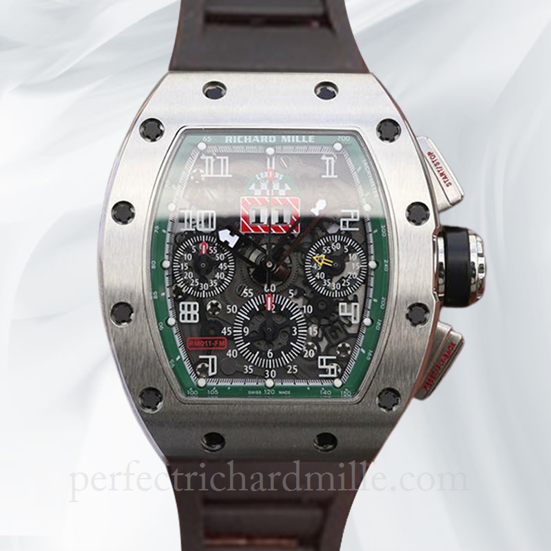 replica Richard Mille RM011 Men Automatic Stainless Steel Watch Transparent Dial watch