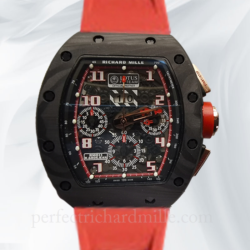replica Richard Mille RM011 Automatic Men Rubber Band Titanium Watch