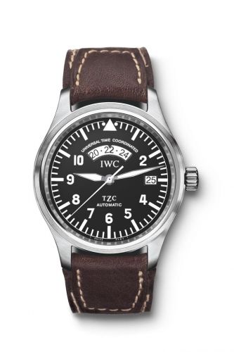 replica IWC - IW3251-01 Pilot's Watch UTC Stainless Steel / Black / Strap watch