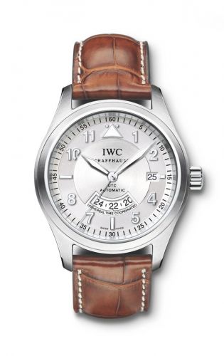 replica IWC - IW3251-10 Pilot's Watch Spitfire UTC Stainless Steel / Silver / Strap watch - Click Image to Close
