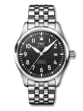 replica IWC - IW3282-02 Pilot's Watch Mark XX Stainless Steel / Black / Bracelet watch