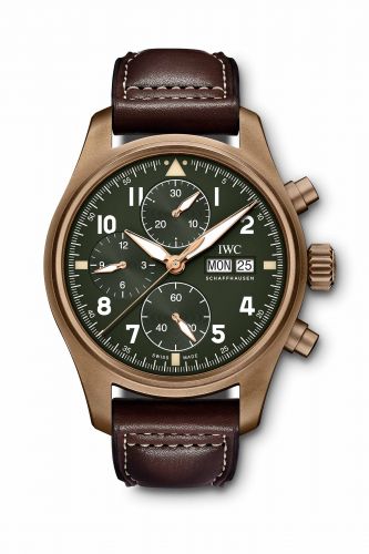 replica IWC - IW3879-02 Pilot's Watch Spitfire Chronograph Spitfire Bronze / Green watch - Click Image to Close