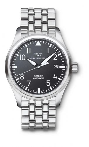 replica IWC - IW3255-04 Pilot's Watch Mark XVI Stainless Steel / Black / Bracelet watch