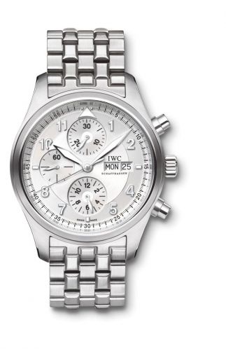 replica IWC - IW3717-05 Pilot's Watch Spitfire Chronograph Stainless Steel / Silver / Bracelet watch