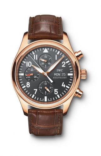 replica IWC - IW3717-13 Pilot's Watch Chronograph Rose Gold / Black / Strap watch