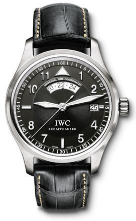 replica IWC - IW3251-05 Pilot's Watch Spitfire UTC Stainless Steel / Black / Strap watch