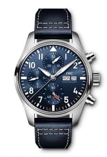 replica IWC - IW3881-01 Pilot's Watch Chronograph 41 Stainless Steel / Blue watch