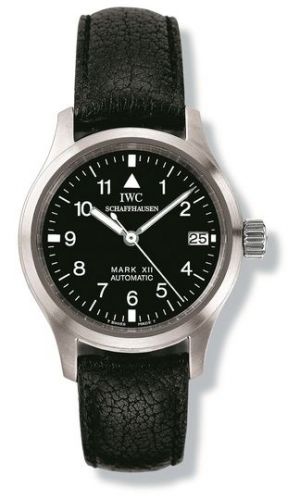 replica IWC - IW442101 Lady Pilot's Watch Mark XII Stainless Steel / Black / Strap watch - Click Image to Close
