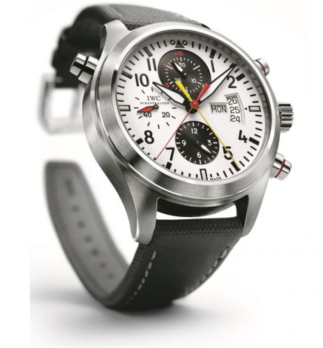 replica IWC - IW3718-03 Pilot's Watch Spitfire Double Chronograph DFB watch - Click Image to Close